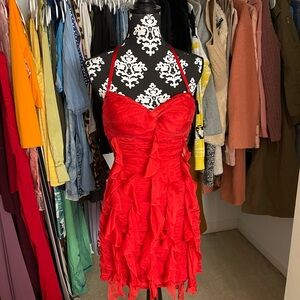 bebe Vibrant Red Mini Dress